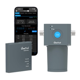 LinkTap ValveLinker & Gateway, Battery Powered Smart Sprinkler/Irrigation Controller, Automatic Rain Skip, Better Range Than WiFi, Compatible with LinkTap Wireless Water Timer, Alexa, IP66 (1-Zone)