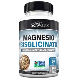 Magnesium Bisglycinate Chelated Supplement - High Absorption Magnesium Supplement for Muscle, Bone & Joint Support - Non-GMO, Non-Laxative, Fully Buffered for Maximum Bioavailability - 180 Capsules