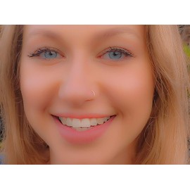 Pack of 1 Gold Sterling Nose Rings Small Plain Nose Rings Tiny Nose Hoop,Small Hoop Earrings,Suptum Ring,Lip Rings 0.5mm Thickness With 8mm Diameter