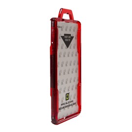 ID Stronghold - RFID Blocking Secure Badge Holder - Duolite 2 Card ID Holder - Poly Carbonate - Heavy Duty Hard Plastic ID Badge Holder - USA Molded and Assembled - FIPS 201 Approved - Red