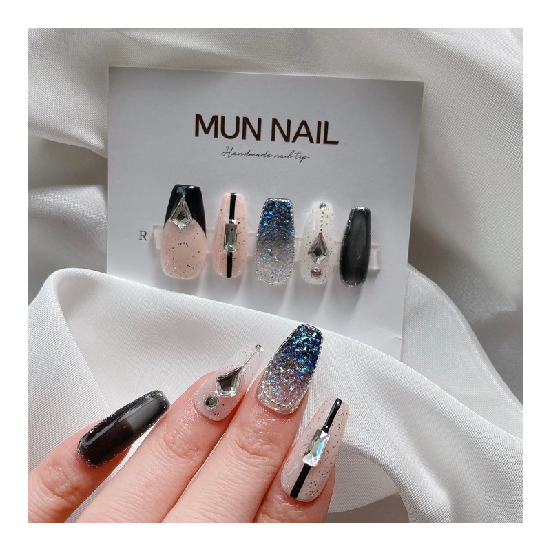 Starry Night Nail Tips - Lipstick / 별이빛나는밤 네일팁 -