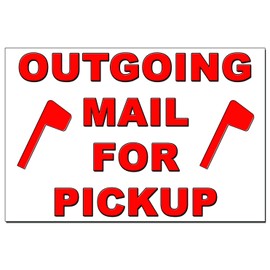 Outgoing Mail for Pickup Magnet - 4x6 Heavy Duty 55 Mil Magnet