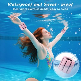 BUCOMTU Set of 2 Wrist Weights Ankle Weights for Yoga, Dance, Barre, Pilates, Cardio, Aerobics, Walking, Walking, Jogging, Pink