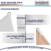 Windscreen4less 10'x10' Waterproof Sun Shade Sail Rectangle Shade Canopy Cover