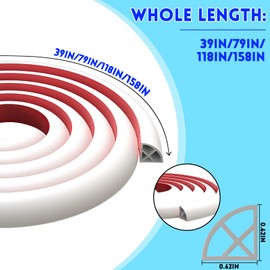 Flexible Peel and Stick Quarter Round Trim Molding, Self Adhesive Rubber Edge Trim for Floor, Waterproof Bendable Molding Trim for Wall Edge Corner Countertop (79in)