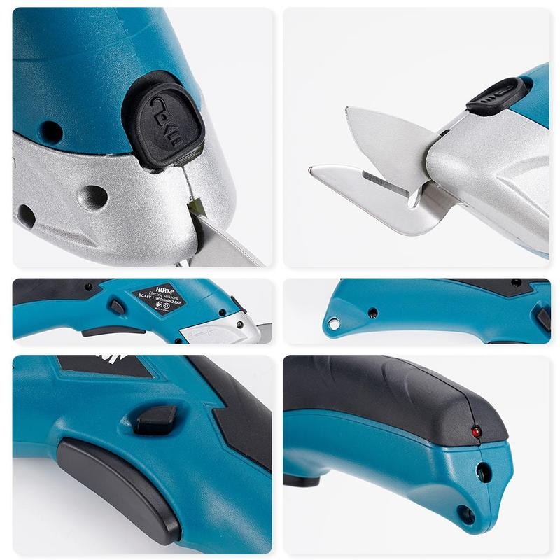 Electric Scissors, USB Rechargeable 3.6V Cordless Scissors with 2 Blade