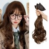 Sofeiyan Long Collar Wig, Curl, 23.6 inches (60 cm), Clip