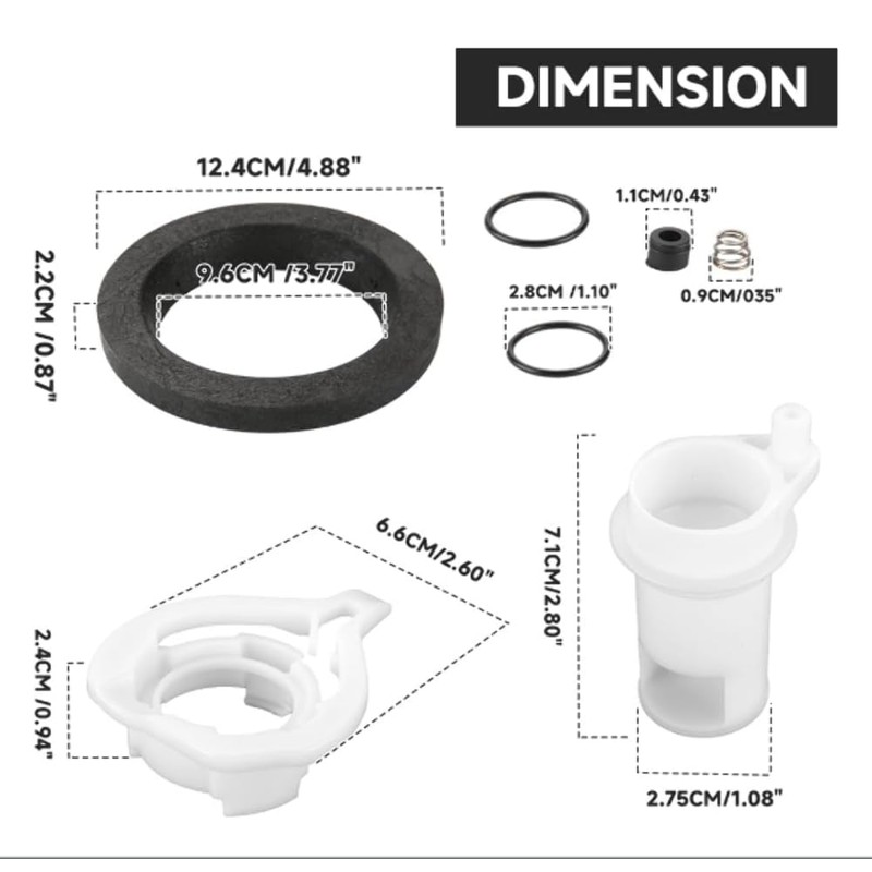 Thetford 42049 Water Valve Style II Kit, Aqua