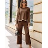 Tanming Women's 2 Piece Outfits Long Sleeve Knit Sweater Top