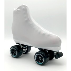 Uniq Skates Skating Boot Covers - Protective and Stylish Spandex Protection for Roller or Ice Skate Boots (White)
