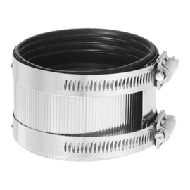 uxcell Flexible Pipe Coupling, 72-81mm Pipe Connector with Stainless Steel Hose Clamps Stainless Steel Pipe Repair Clamp for Plastic and Metal Pipes