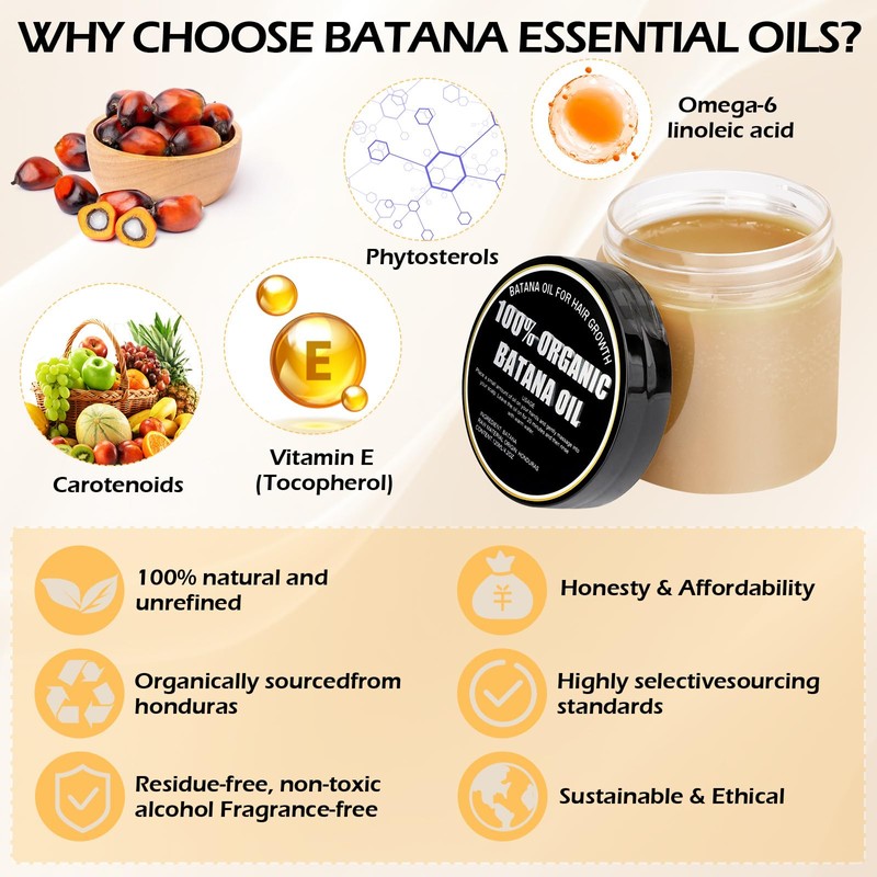Gzarcwvn Raw Batana Oil Hair Treatment - Nourish and Revitalize