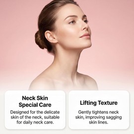 Collagen Gua Sha Neck Cream, designed to improve fine lines and the definition of the jawline and décolletage.90g/3.17oz (1Pcs)