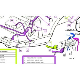 BRICKLIN SV1 CAR ELECTRICAL SYSTEM CUTAWAY 24" X 36" POSTER