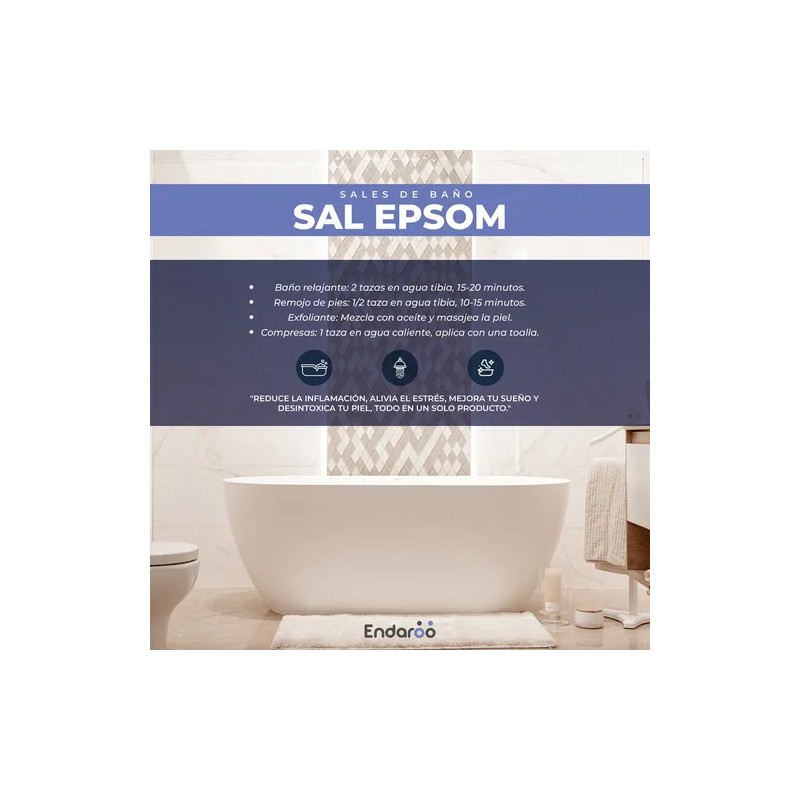 Sal De Epsom (sulfato De Magnesio) 1 Kg
