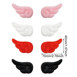 Honbay 24PCS Mini Craft Angel Wings Plush Wing Embellishment DIY Crafts Accessories for Hair Clips Headband Clothes Shoes Backpack (4 Color)