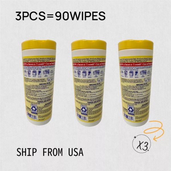 Set Of 3 Good & Clean Disinfectant 90 Wipes In