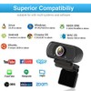 GoHZQ Webcam 1080p, Wide Angle Web Camera with Microphone, USB