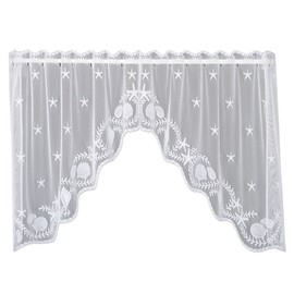 Heritage Lace White 72"X36" Tidepool Swag Pair