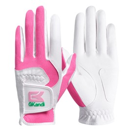 Golf Gloves Womens Ladies Left Hand for Right Handed Golfer 1 Pack, Golf Glove Microfiber Flexible Wet Hot Cool Rain Grip Weathersof, Fit Size Small Medium Large (Pink, Large (Worn On Left Hand))