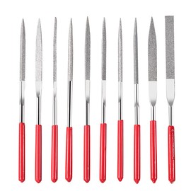 Bestgle Mini Diamond Files Diamond File Set of 10 x 2 x 100 mm Round Diamond File for Cutting Abrasion Profile.