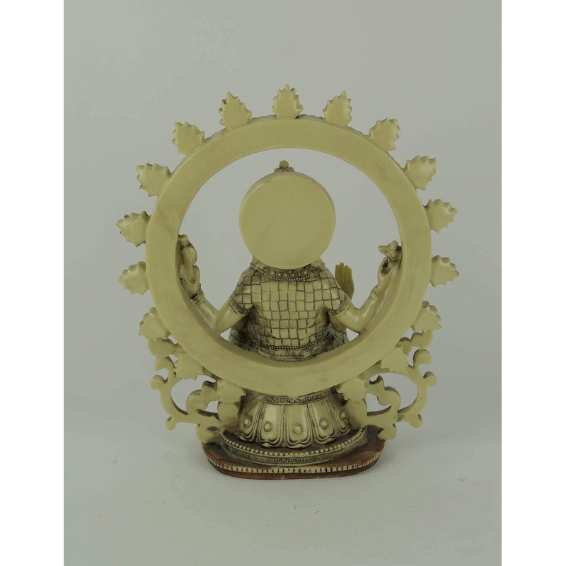 Zeckos Lord Ganesha Sitting Holding Sacred Objects Statue