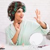 OWMOSYX 7 Piece Triangle Hair Net for Rollers Women Mesh