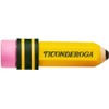 TICONDEROGA Erasers, Pencil Shaped, Latex-Free, Yellow, 1-3pak (38953)