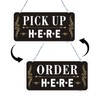 Pick Up Here Order Here Sign, Matal Reflective Order Here