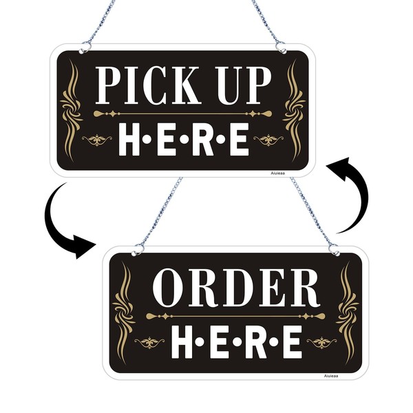 Pick Up Here Order Here Sign, Matal Reflective Order Here