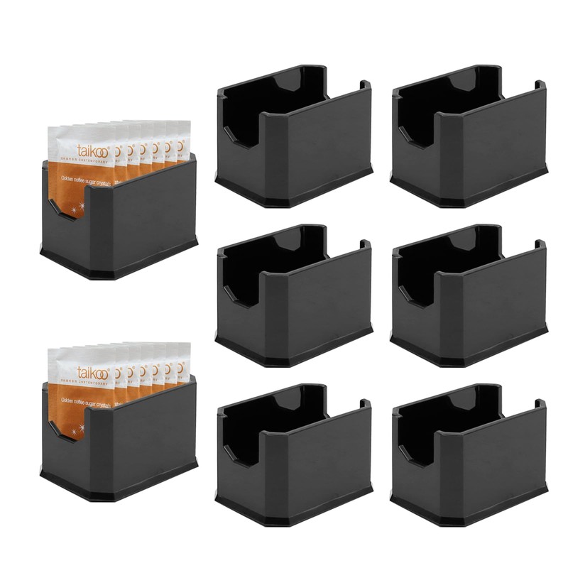 laffoonparts 8Pcs Sugar Packet Holders, Black Acrylic Plastic Sugar Bag