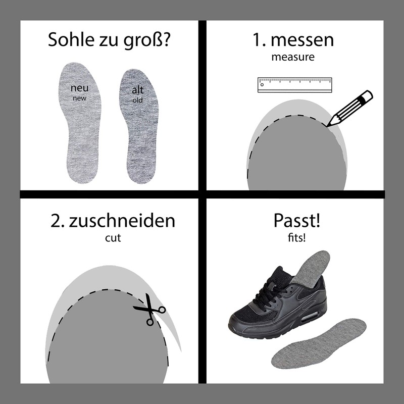 Pantoffelmann Felt Insoles Breathable & Warming, Felt Insoles Absorb Sweat
