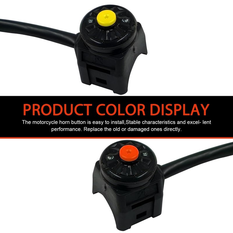 MLY 2PCS Universal Motorcycle Kill Switch & Horn Button, Mini