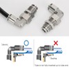 Jienk 2Pcs 304 Stainless Steel Bulkhead Elbow 1/4" x 1/4"