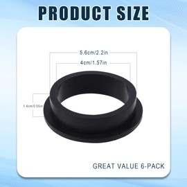6pcs L-Shape Pool Pump O-Ring Gasket for Intex Sand Filter Pump Motor, 11228 L-Shape O-Ring Rubber Sand Filter Replacement Parts(Black)