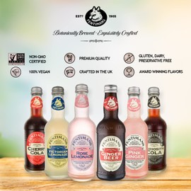 Fentimans Sparkling Cherry Cola - Cherry Soda, Craft Soda, Soft Drink with Natural Ingredients, No Artificial Colors, Flavors or Preservatives, Botanically Brewed - 9.3 Fl Oz (Pack of 12)