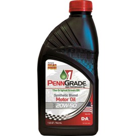 PennGrade 20W50 High Zinc Racing Motor Oil Semi-Synthetic 1 Quart Brad Penn