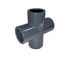 ERA 3/4” PVC Cross Fitting Schedule 80 – Gray Socket