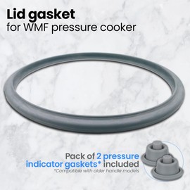 ANAKEL HOME 22 cm/ 8.66in Silicone Gasket & 2 Pressure Valve Seals – Compatible with WMF Perfect Plus V2/V3 Pressure Cookers – Heat-Resistant Replacement, Made in Europe