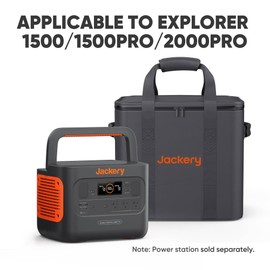 Jackery Carrying Case Bag (L Size) for Explorer 1500/1500 PRO / 2000 Pro Portable Power Station - Black (Power Station Not Included)