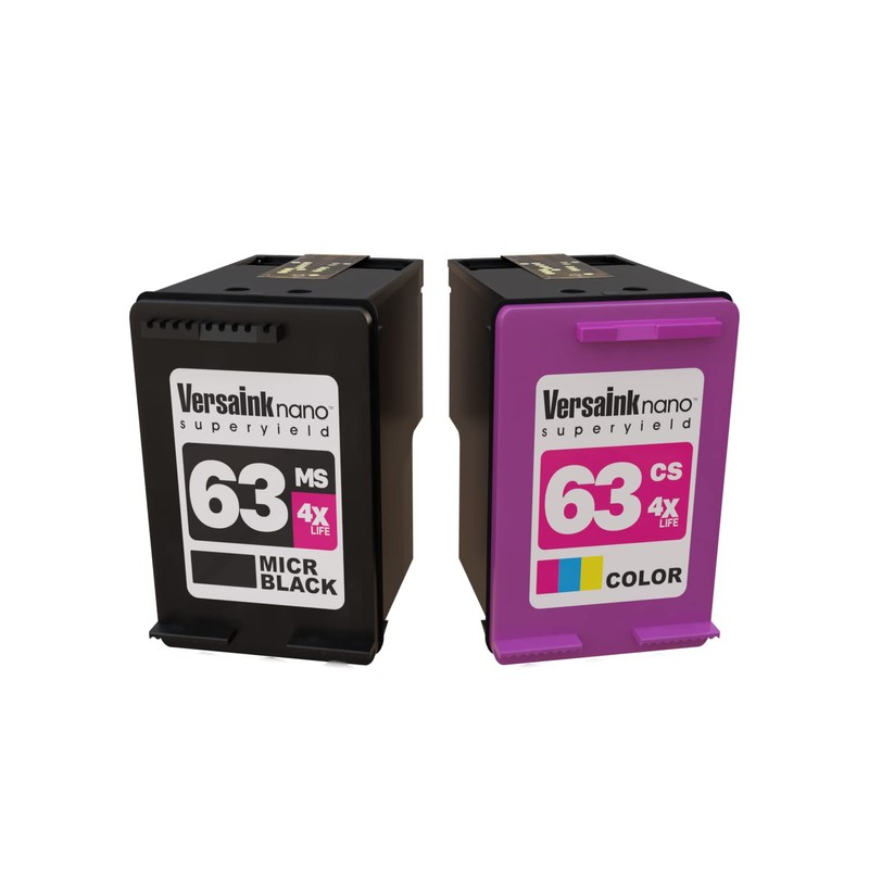 VersaInk-Nano HP 63 MS Black MICR Ink Cartridge for Check