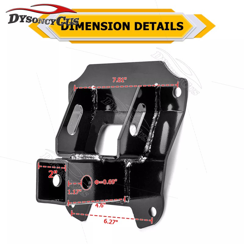 DYSO Steel 2" Rear Receiver Tow Hitch for Honda Talon