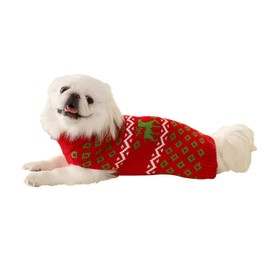 Dog Christmas Jumper, Dog Xmas Jumper, LuzPet Dog Jumpers, Dog Jumper Christmas, Christmas Dog Jumper, Dog Christmas Outfit, Dog Sweater, for Large Breed Dog, Whippet, Large Dog (XL Size, Red)