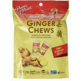 Prince of Peace 2 Bags - Prince of Peace Natural Ginger Chews Candy with Blood Orange Flavor