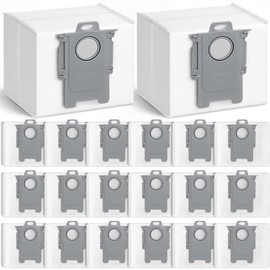 BUXEBUX 20-Pack Q7 M5+, Q5+ Replacement Dust Bags for Roborock Q5 Max+, Q5 Pro+, S8,S7 Pro Ultra, S7MaxV Ultra, S8+, Q7,Q8 Max+, Q10 S5+,Q10 X5+ Vacuum Bags for Roborock, Disposable Dust Bags