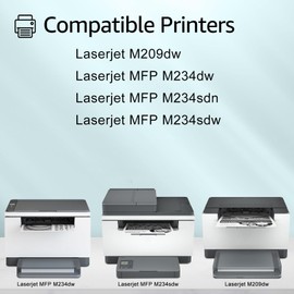 greencycle W1340A Toner Cartridge Replacement Compatible for HP 134A Black Toner Cartridge Work with Laser Jet M209dw M234dw M234sdn M234sdw Printer Ink Cartridge(4PCS,with Chip)