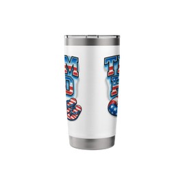 Team PTO American Flag Floatie Summer Day Off Graphic Stainless Steel Insulated Tumbler
