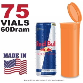 W Gallery 75 Mango Vials - 60 DRAM Pop Top Bottle - Smell Proof Containers