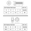Guard4U 240pcs M2.5 Hex Male-Female Brass Spacer Standoff Screw Nut