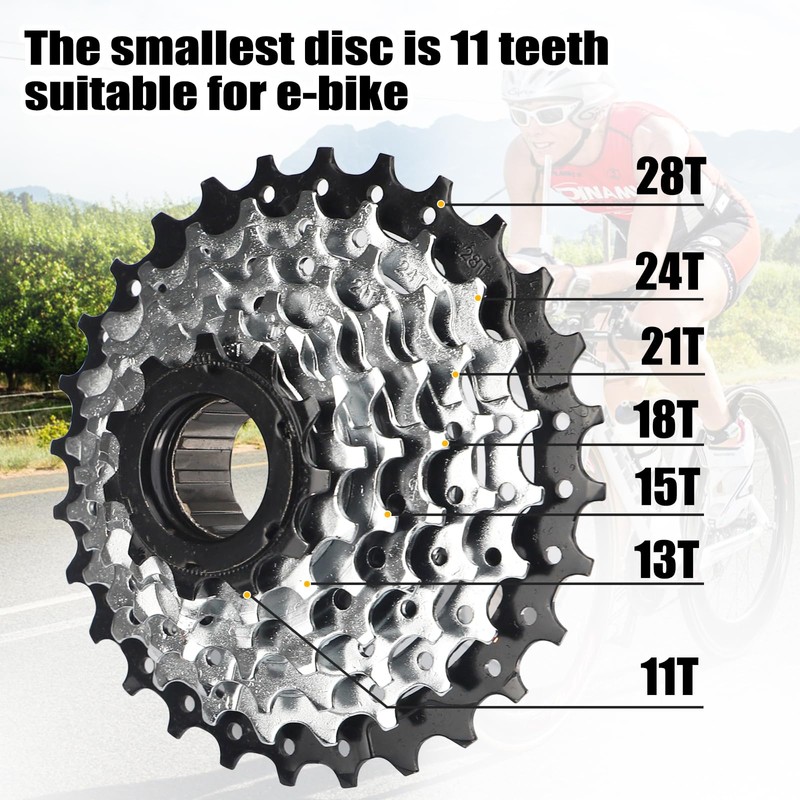 Meghna E-Bike Freewheel 7/8 Gears 11-28 Teeth/11-32 Teeth Screw On